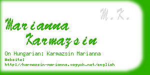 marianna karmazsin business card